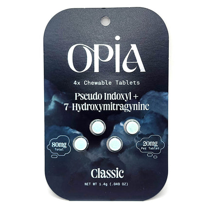 Opia Classic Pseudoindoxyl 7-Hydroxymitragynine Chewable Tablets 80mg.