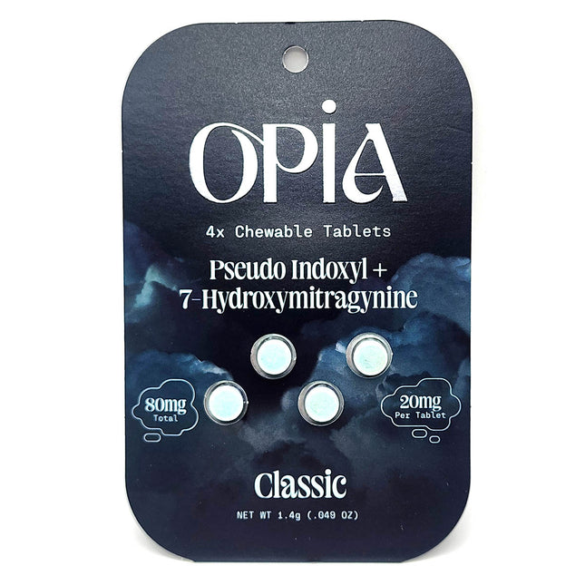 Opia Classic Pseudoindoxyl 7-Hydroxymitragynine Chewable Tablets 80mg.