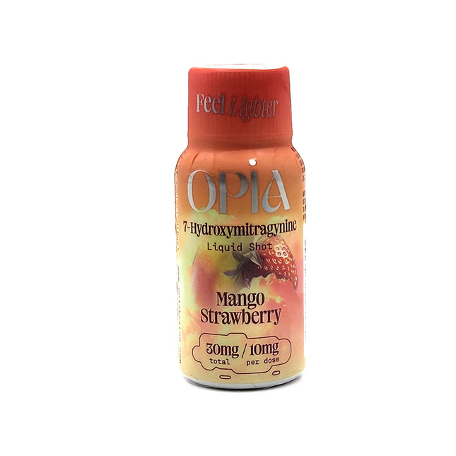 Opia 7-Hydroxymitragynine Liquid Shot Mango Strawberry 30mg.