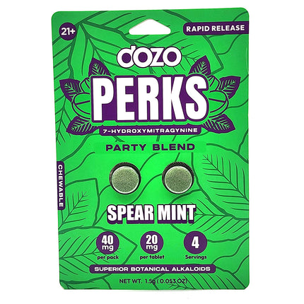 Dozo Perks Spearmint Chewable 40mg 2 Count.
