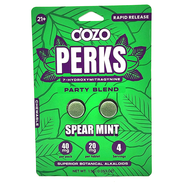 Dozo Perks Spearmint Chewable 40mg 2 Count.
