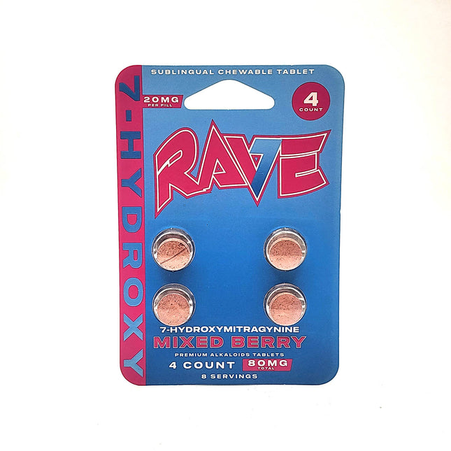 Rave 7-Mixed 20mg Berry 4-Count.