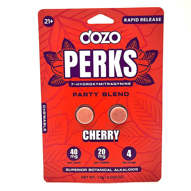 Dozo Perks Cherry Chewable 40mg 2 Count.