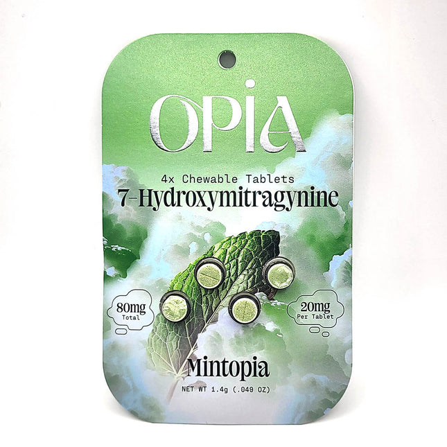 Opia Mintopia 7-Hydroxymitragynine Chewable Tablets 80mg.