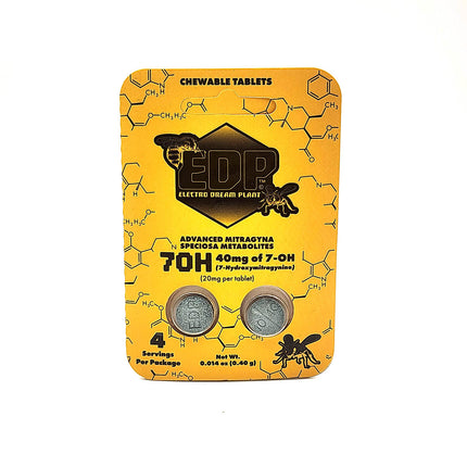 EDP 7OH Advanced Mitragyna Chewable Tablets 40mg 2 Count.