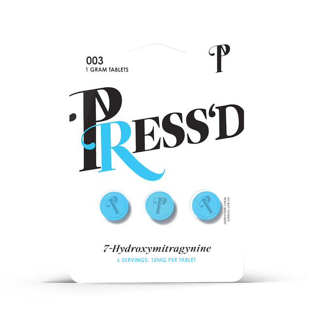 Press'd Kratom Tablets - 18mg (3-Pack).
