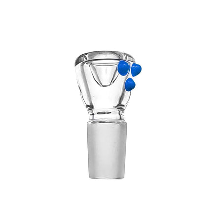 Tri Grip Glass Bowl 18mm Blue