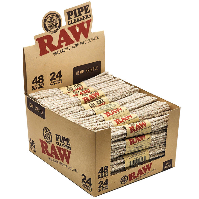 RAW Hemp Bristle Pipe Cleaners - Wholesale Box of 48.