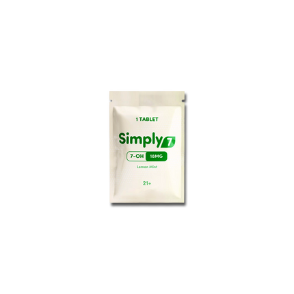Simply 7 18mg 7-Hydroxymitragynine Tablets Lemon Mint - 1 Count.