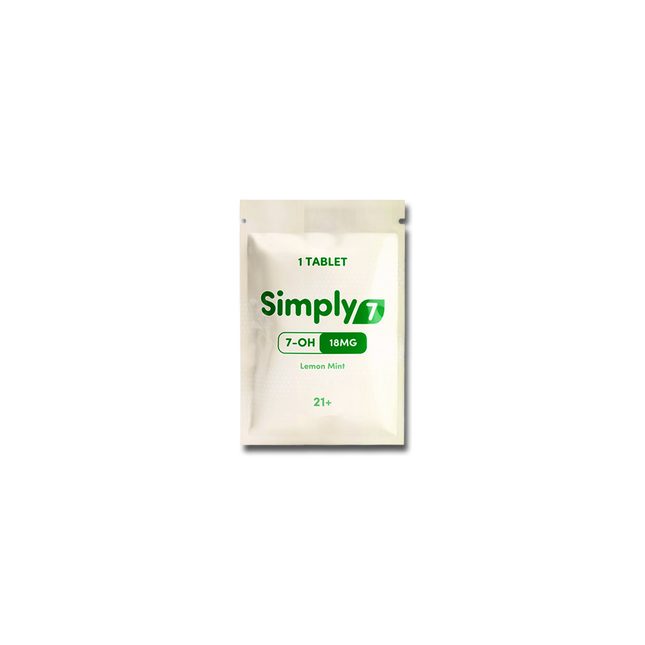Simply 7 18mg 7-Hydroxymitragynine Tablets Lemon Mint - 1 Count.