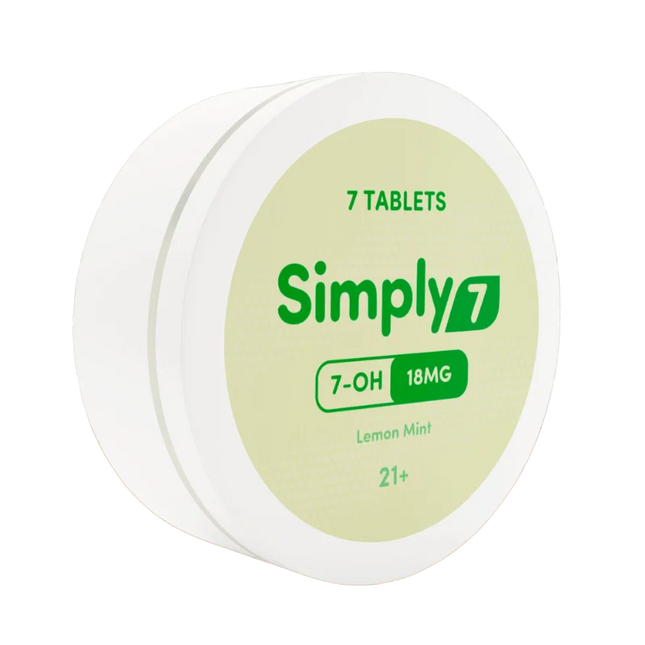 Simply 7 18mg 7-Hydroxymitragynine Tablets Lemon Mint - 7 Count.