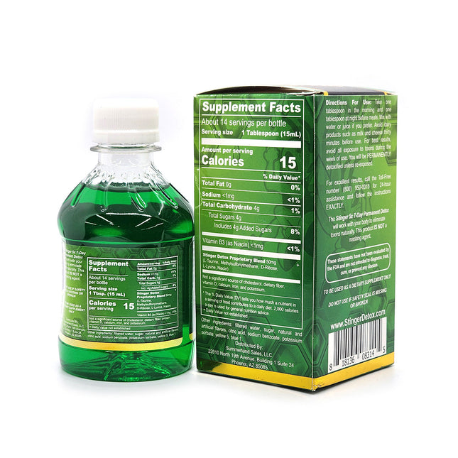 Stinger Detox 5x 7 Day Permanent Cleanser - Lime Flavor.