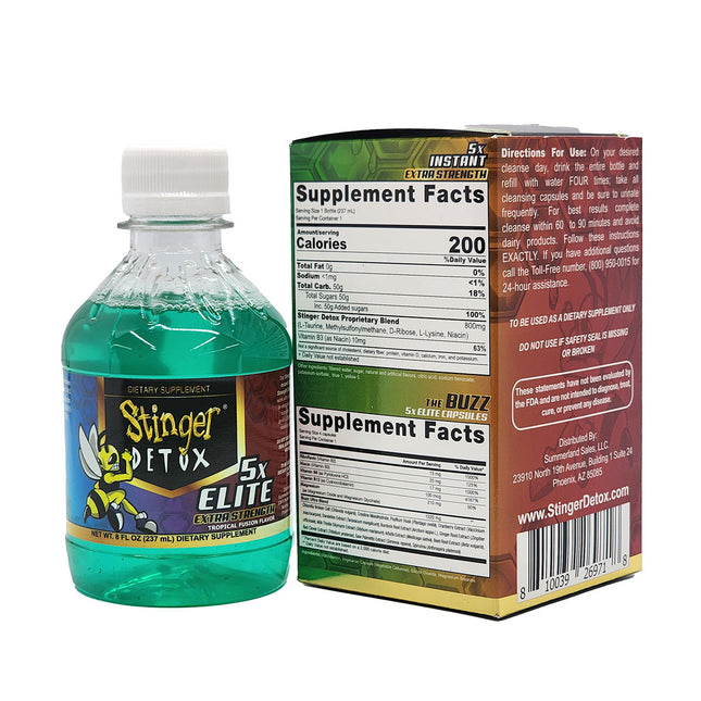 Stinger Detox 5x Elite - Tropical Fusion Flavor.