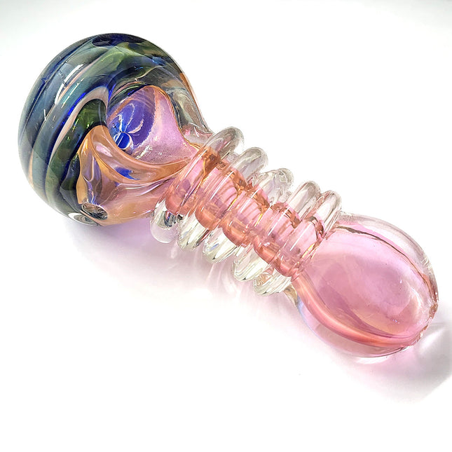 4-Inch Transparent Swirl Handpipe.