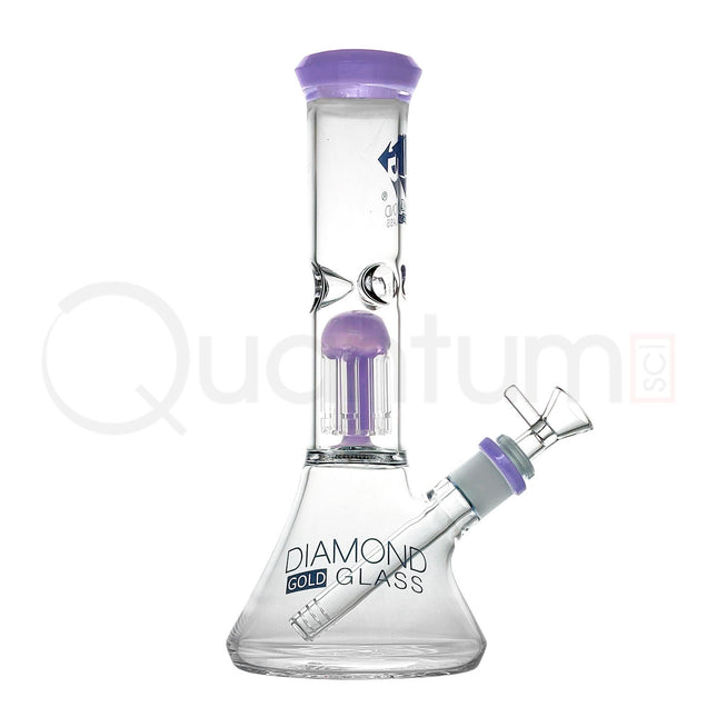 Diamond Gold Glass 11" Beaker Purple