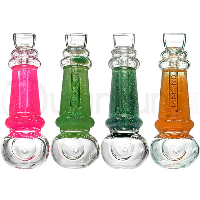 Diamond Glass Glittery Freezable Gel Hand Pipe
