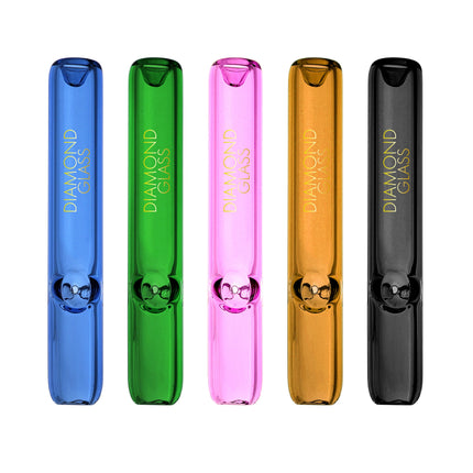 Diamond Gold Glass 6" Steam Roller Hand Pipes.