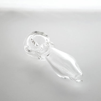 Glass Hanpipe - Clear-01 (for tobacco use only)